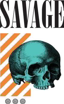 SAVAGE T SHIRT DESIGN READY TO PRINT vector