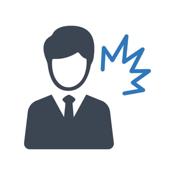 Awareness icon, crazy symbol vector