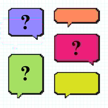 speech bubble pixel vector