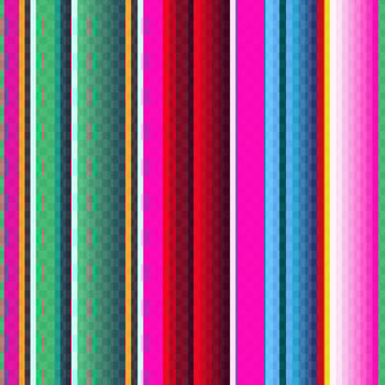 Mexican Blanket stripes vector pattern. Background for Cinco de Mayo party decor or ethnic Mexico fabric pattern with colorful stripes. Serape design vibrant color template, vector illustration