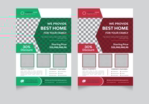 Real Estate flyer design template vector