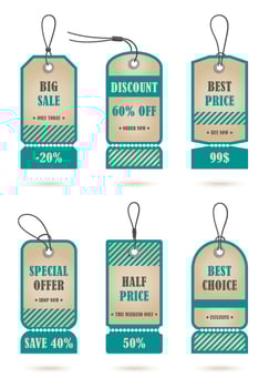 Vector stickers, price tag, banner, label. Coupon sale, offers and promotions vector   template. Shop price tag, retail, commerce, business