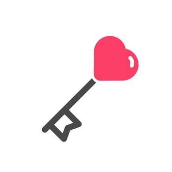 a Key with Heart vector