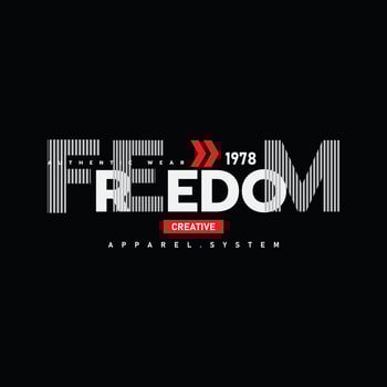 FREEDOM illustration typography. perfect for t shirt design vector