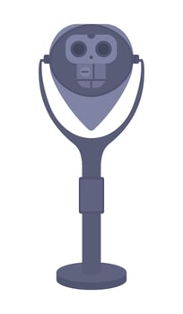 Tower viewer semi flat color vector object