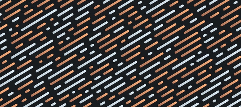 Dynamic bronze and silver color round diagonal stripes on black background. Abstract white, gold and black color backdrop. Modern banner web template design. Futuristic technology style. Vector EPS10