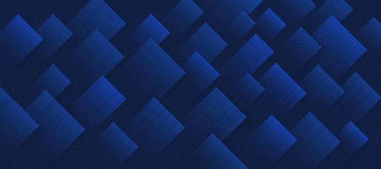 Abstract geometric square shape on dark navy blue background. Luxury overlap layered rectangle pattern design. You can use for cover, template, poster, banner web. EPS10 vector