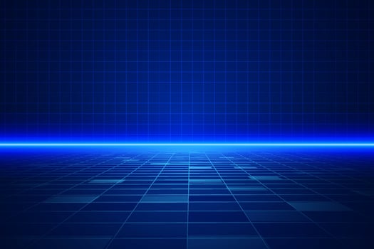 metaverse blue technology background template vector