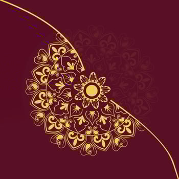 Luxury ornamental mandala design vector in illustration background with golden arabesque pattern arabic islamic east style