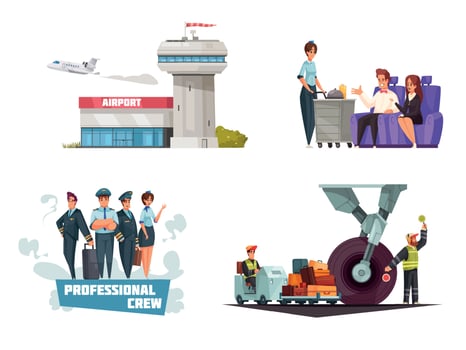 Airport Cartoon Concept vector
