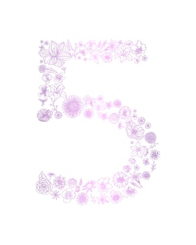 vector flower number