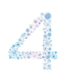 vector flower number