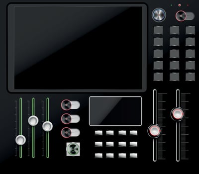 Dashboard Elements Realistic Composition vector