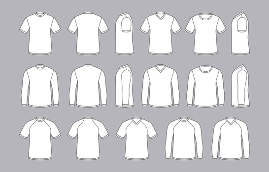 Flat T-shirt Mockup vector