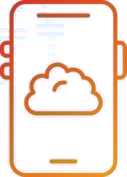 Mobile Cloud Icon Style vector
