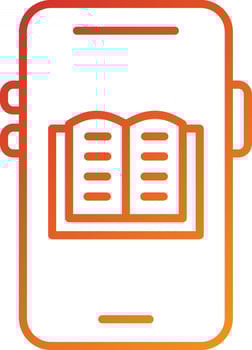 Mobile Ebook Icon Style vector