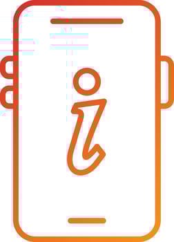 Mobile Info Icon Style vector