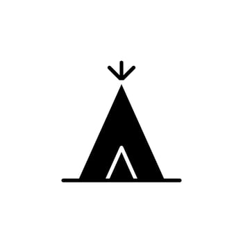 Camp, Tent, Camping, Travel Solid Icon Vector Illustration Logo Template. Suitable For Many Purposes.