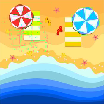 holiday at the beach illustration vector design