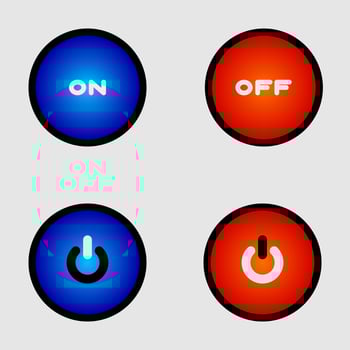 On and Off button icon logo vector design