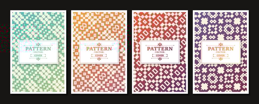 gradient geometric pattern cover design vector