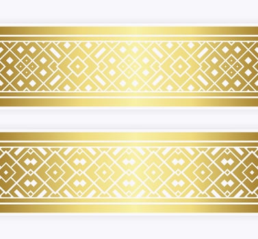 Golden ornamental border design template vector