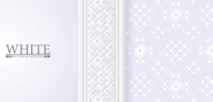 Elegant white background with border pattern vector