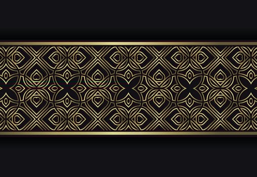 Elegant golden ornamental border template vector