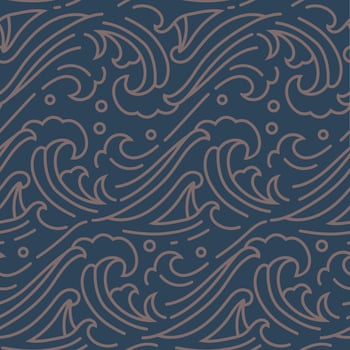 Japanese Wave Seamless Pattern vector