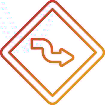 Zig Zag Road Icon Style vector