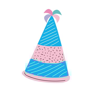 happy birthday hat vector