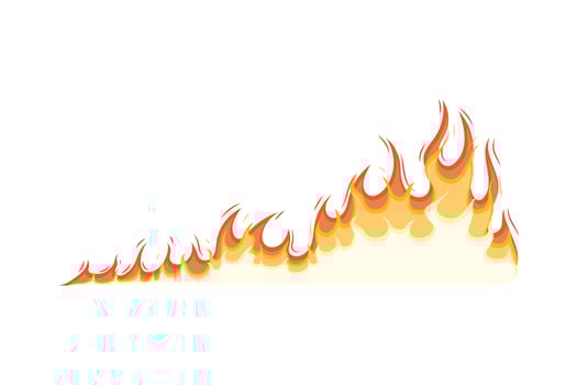long fire flame vector