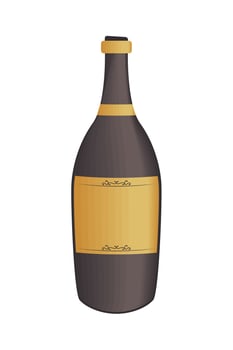 champagne bottle drink vector