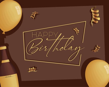 happy birthday template vector
