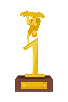 skater best trophy award vector