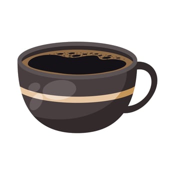 black coffee cup vector