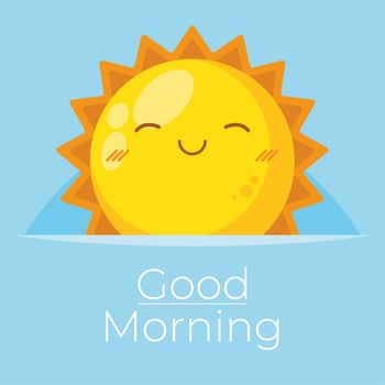 good morning lettering poster vector