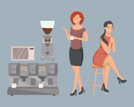 five coffee shop icons vector