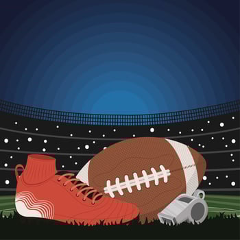 american football stadium vector