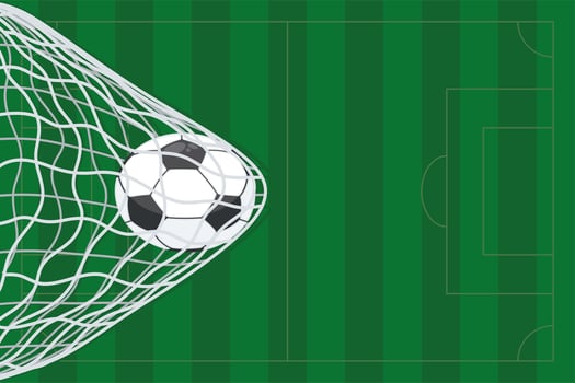 soccer goal in camp vector
