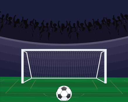 soccer penalty kick scene vector