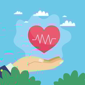 life insurance with heart vector