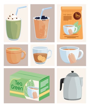 tea herbal natural vector