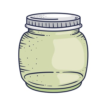jar of glass green vector
