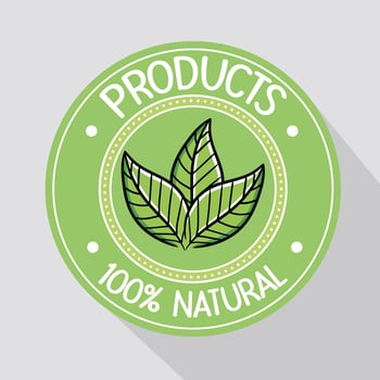 products 100 percent natural poster vector