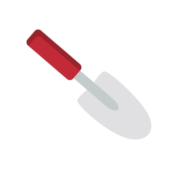hand shovel plant vector
