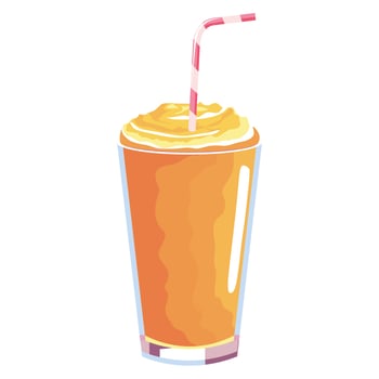 fresh orange smoothie vector