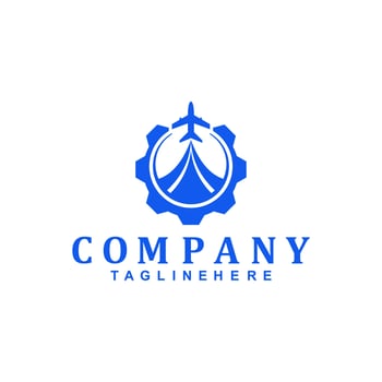 aircraft maintenance modern creative logo vector