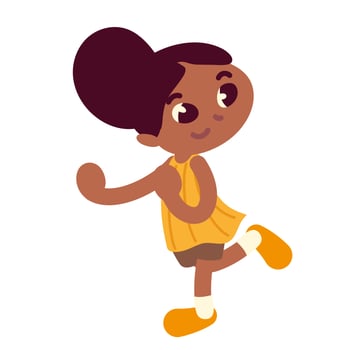 cartoon little girl vector