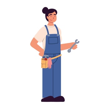 construction woman work professional vector